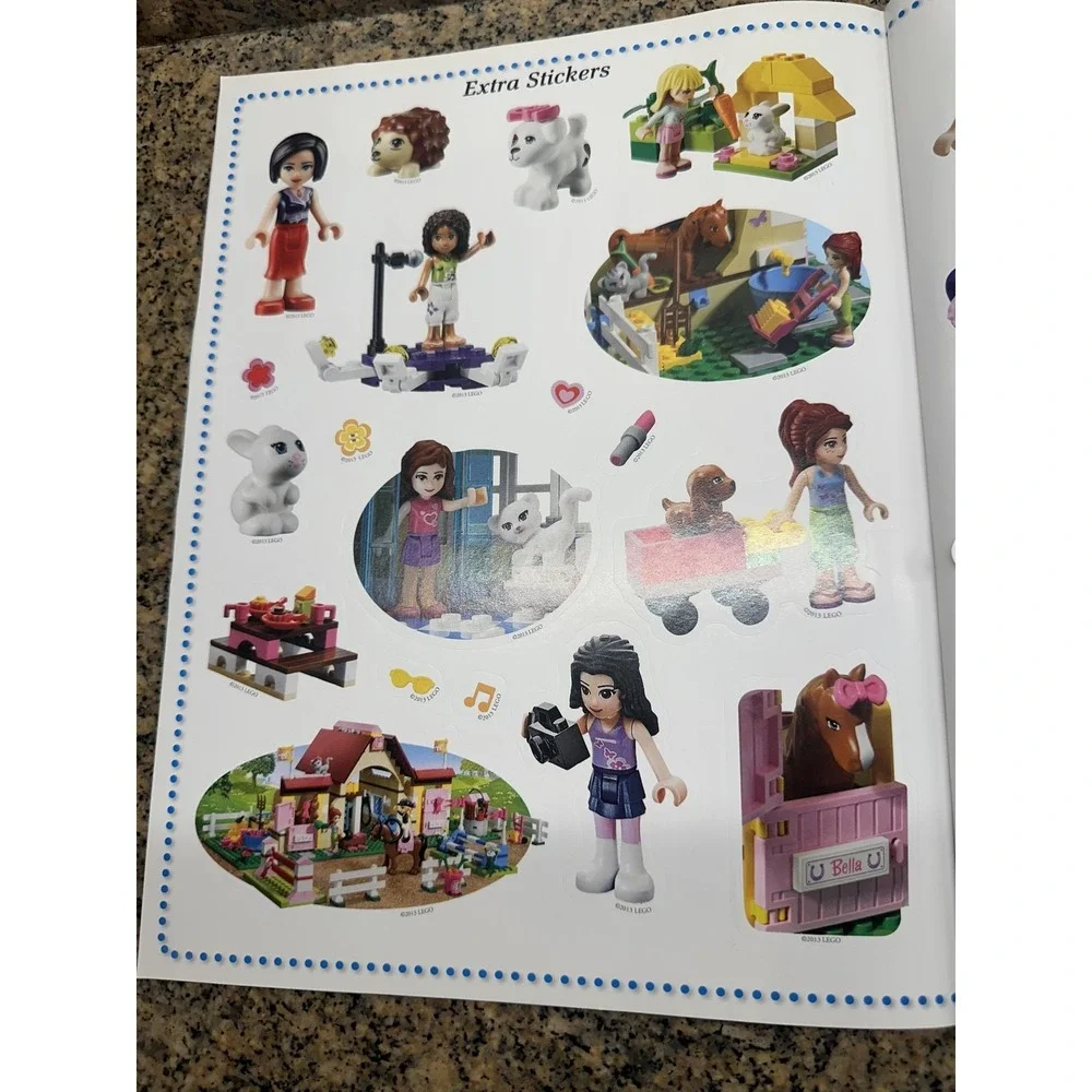 2013 LEGO Friends Activity Sticker Sheets Lot Of 18 Pages Unisex‎ Sticker Book